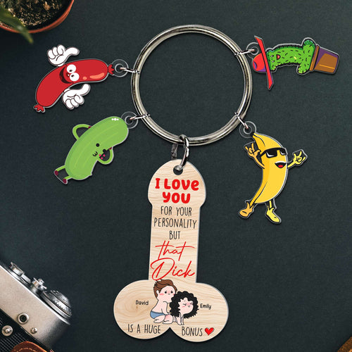 Personalized Funny Couple Keychain - Unique Gift for Him and Her Keychains PopCulturePrints