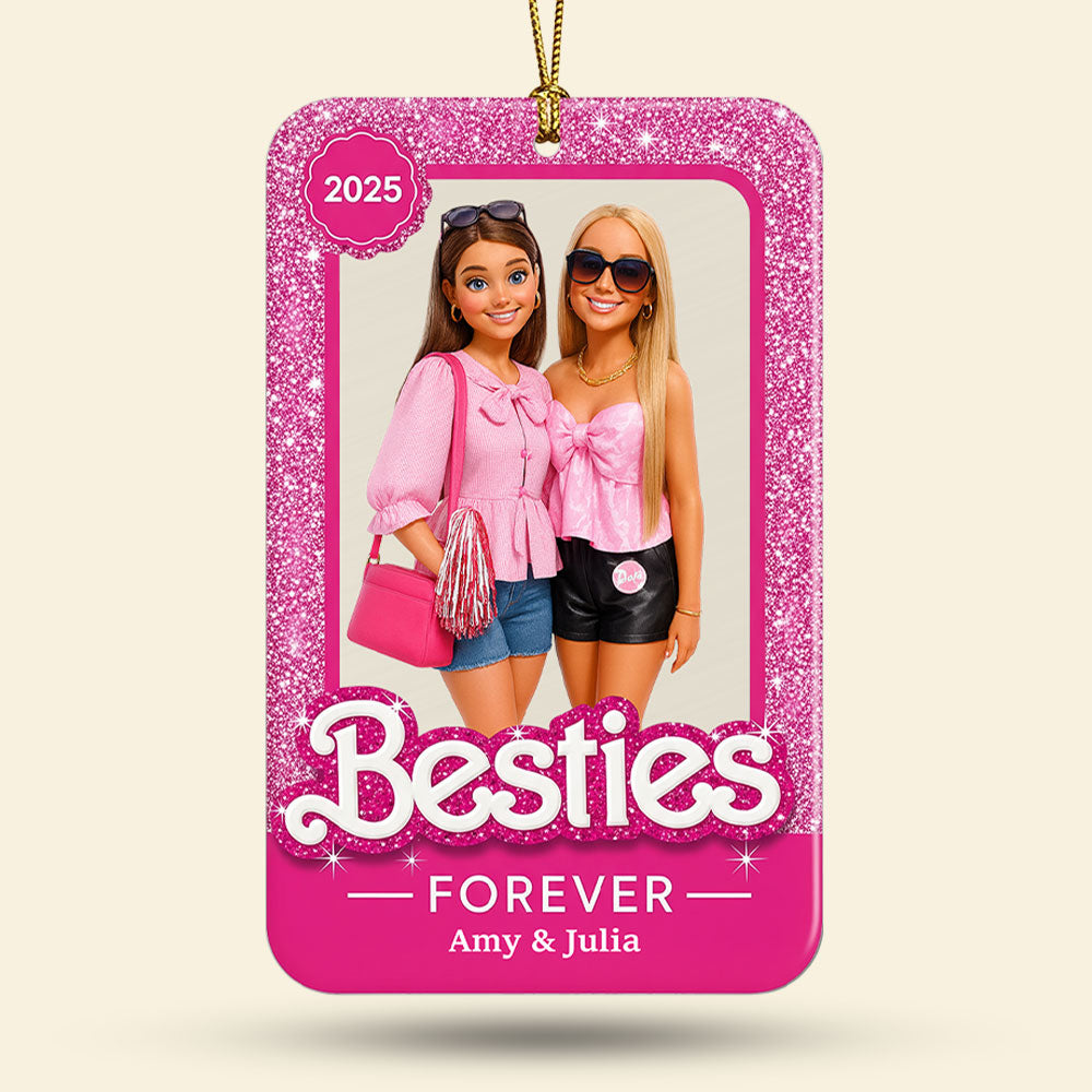Friendship Goals: Customized Cartoon Bestie Ornament - Perfect Gift for Besties Ornament PopCulturePrints