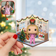 Load image into Gallery viewer, Personalized Cute Nurse Christmas Ornament - Custom Photo Gift for Nurses Ornament PopCulturePrints
