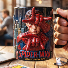 Load image into Gallery viewer, “Embrace Your Inner Hero” - Personalized Adventure Coffee Accent Mug - Custom Gift for Spider-Man Fans
