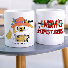 Load image into Gallery viewer, Personalized Mom&#39;s Adventure Mug - Cute Custom Coffee Cup Coffee Mug PopCulturePrints
