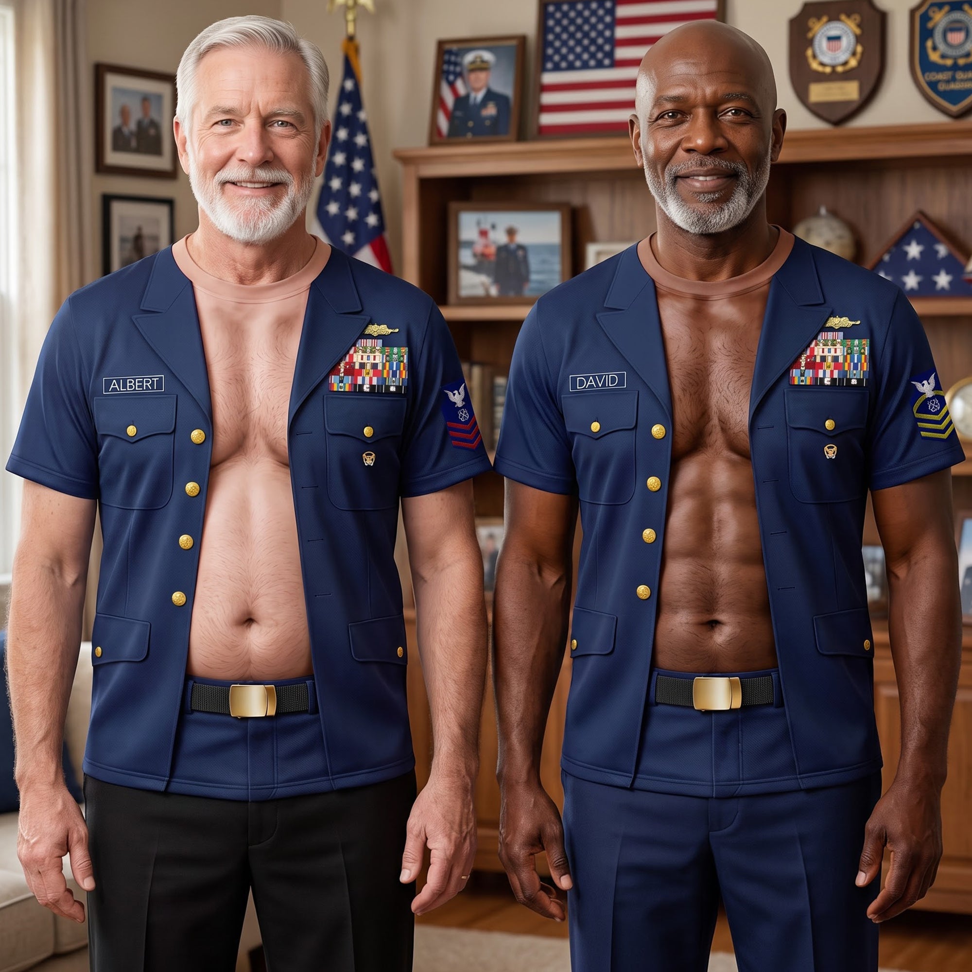 Celebrate Your Service with Pride - Proud Coastal Service Military Shirt - Personalized Gift for Veterans AOP Products PopCulturePrints