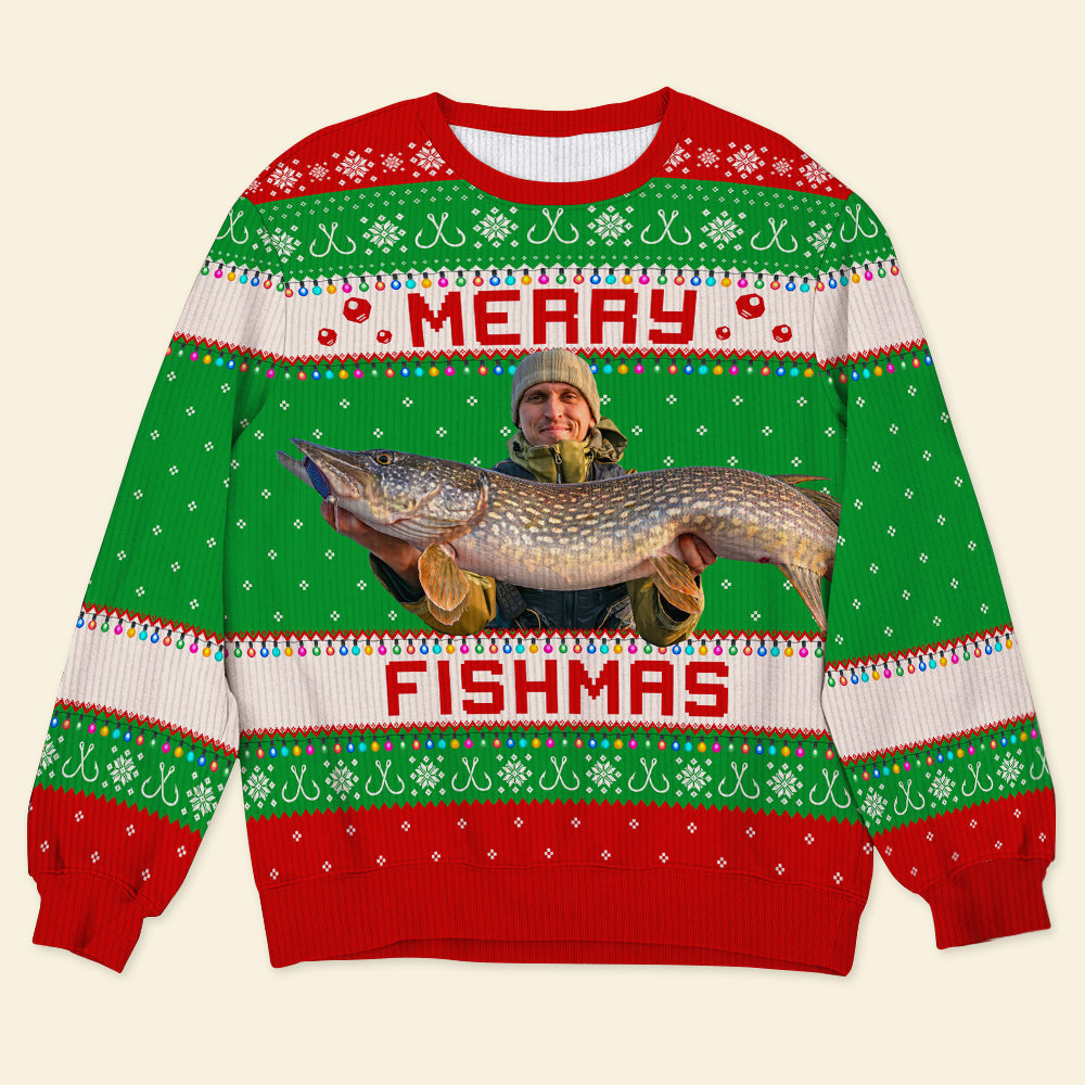 Personalized Fishing Lovers Ugly Christmas Sweater