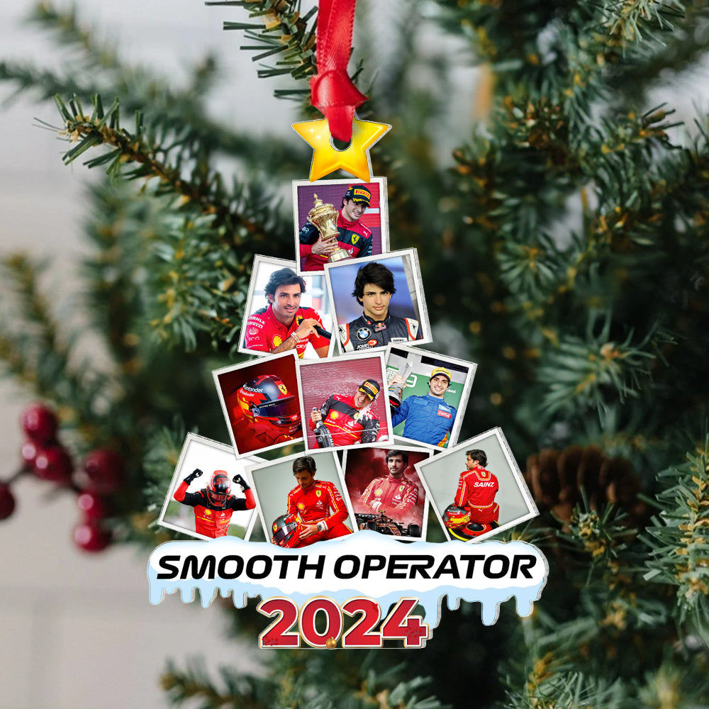 Custom Photo Racing Fan Christmas Ornament - Smooth Operator 2024