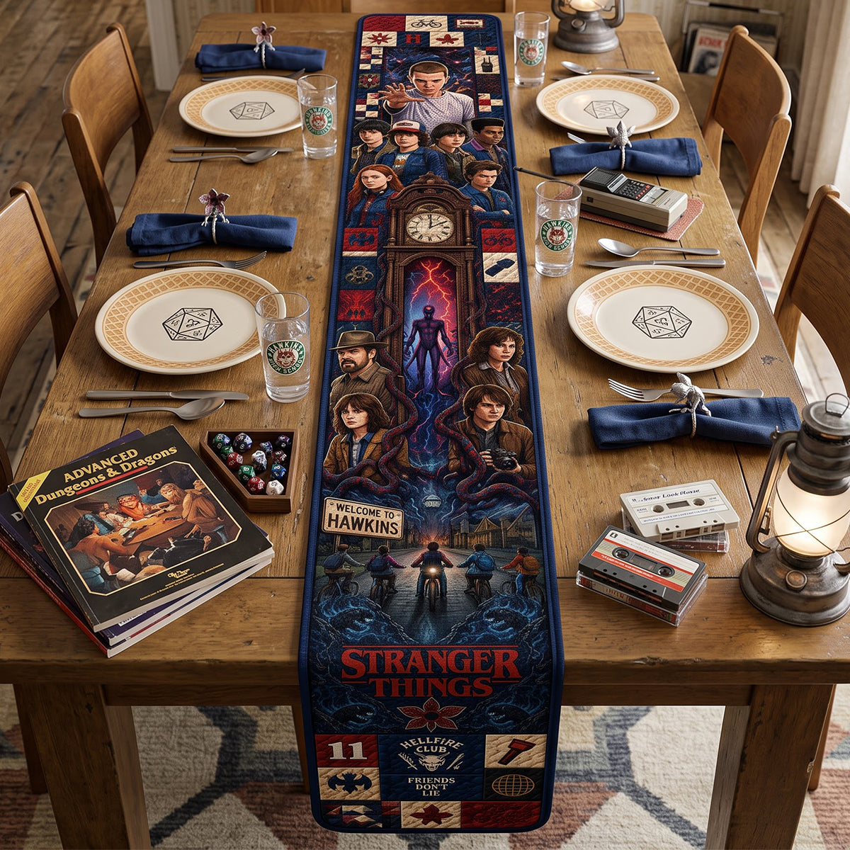 Supernatural Mystery Quilted Table Runner - Personalized Gifts 01hatn140826 Quilted Table Runner PopCulturePrints