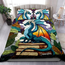 Load image into Gallery viewer, Personalized Dragon-Themed Quilt Bed Set for Book Lovers Blanket PopCulturePrints

