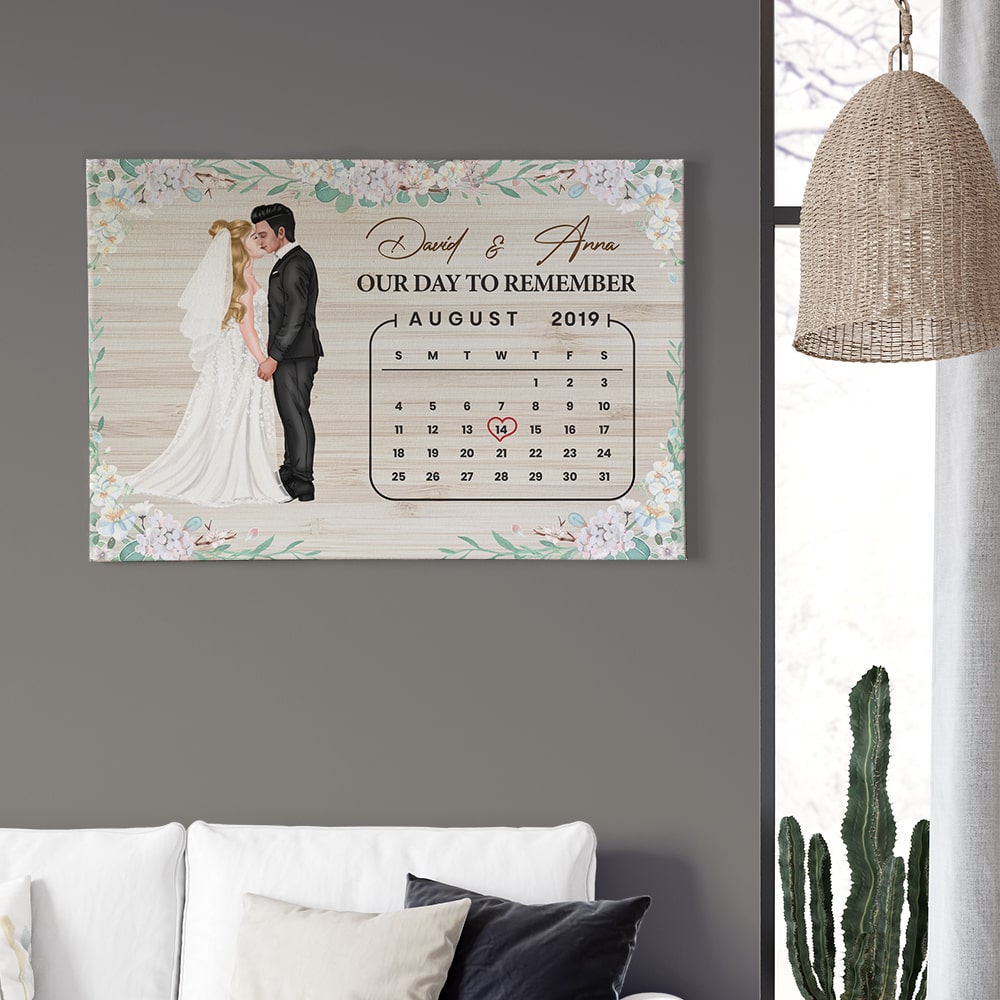 Personalized Couple Canvas Print - Our Unique Day To Remember Poster & Canvas PopCulturePrints