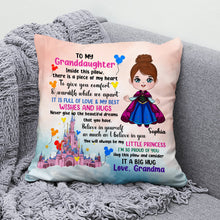 Load image into Gallery viewer, Personalized Granddaughter Gift Pillow - Proud of You Message Pillow PopCulturePrints
