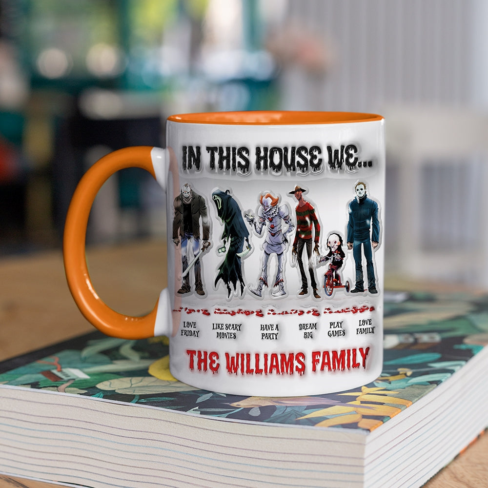Personalized Horror Family Accent Mug Coffee Mug PopCulturePrints