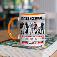 Load image into Gallery viewer, Personalized Horror Family Accent Mug Coffee Mug PopCulturePrints
