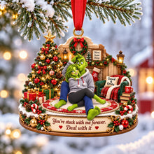 Load image into Gallery viewer, You're Stuck With Me Forever - Furry Mischief Couples Acrylic Ornament
