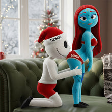 Load image into Gallery viewer, “Love Beyond the Grave” - Naughty Skeleton Couple Custom Shaped Pillow - Personalized Gifts for Couples Pillow PopCulturePrints

