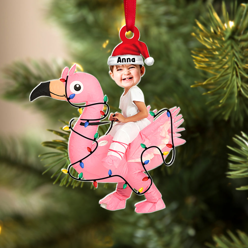 Personalized Funny Dinosaur Christmas Ornament for Kids Ornament PopCulturePrints