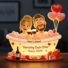 Load image into Gallery viewer, Tolerating Each Other Since 2005 - Funny Bathtub Couple Light Box - Personalized Gift for Couples Light Box PopCulturePrints
