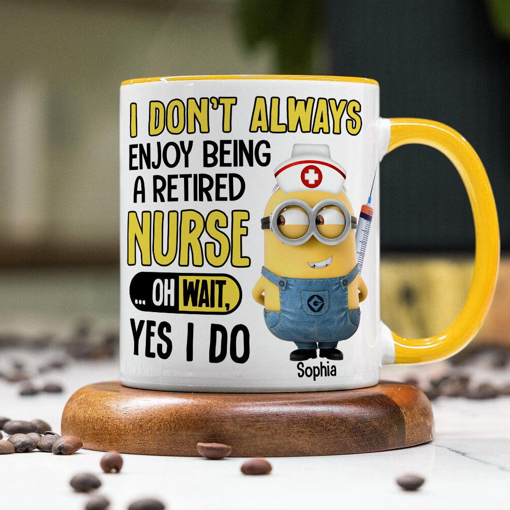 Personalized Retired Nurse Minion Mug