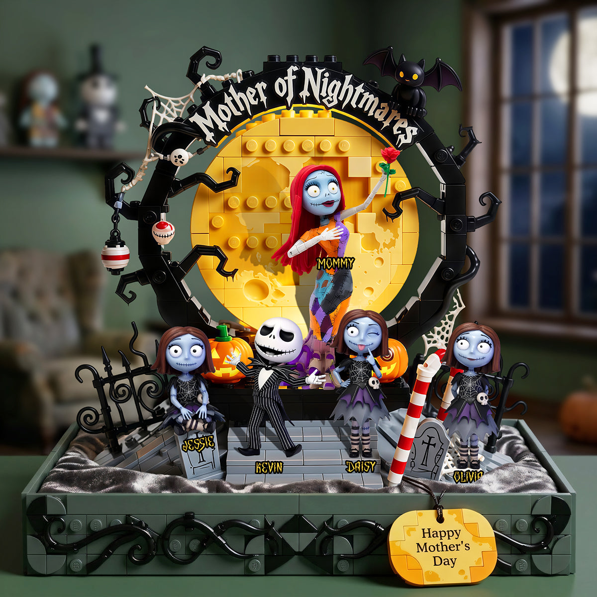 “Every Mom Is A Little Spooky!” - Spooky Mom And Kids Acrylic Plaque - Personalized Gift For Moms, Grandmas, and Kids Shaped Plaques PopCulturePrints