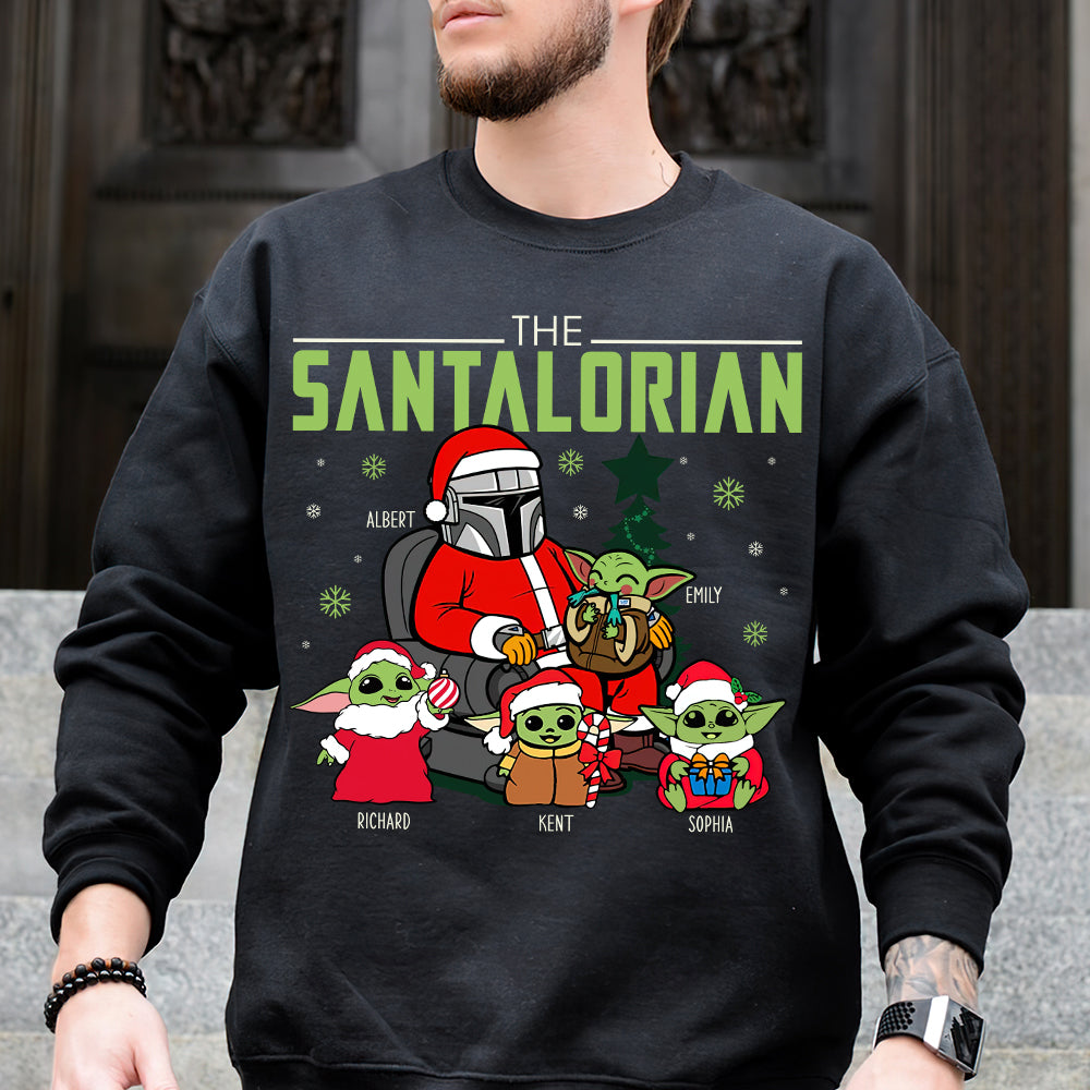 Personalized 'The Santalorian' Family Christmas Hoodie