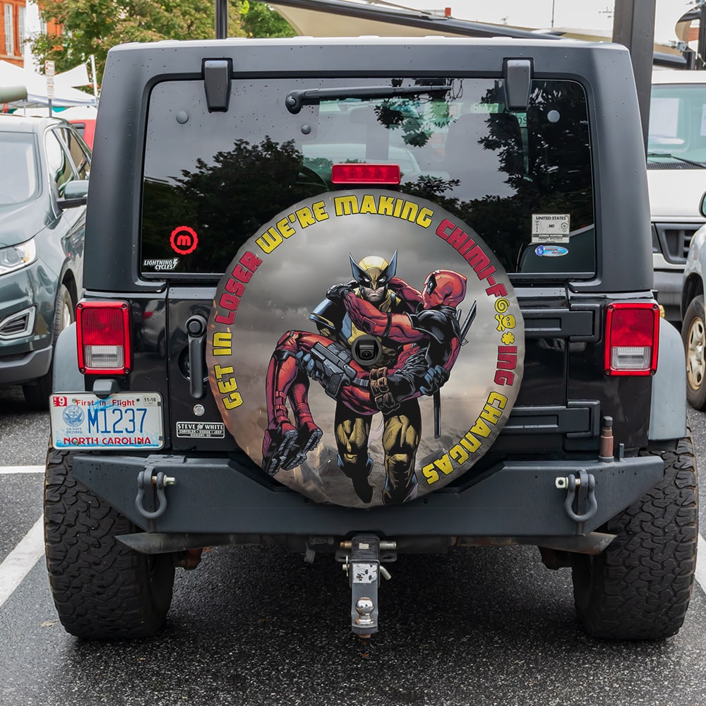 Personalized Marvel Best Friends Tire Cover - Wolverine and Deadpool