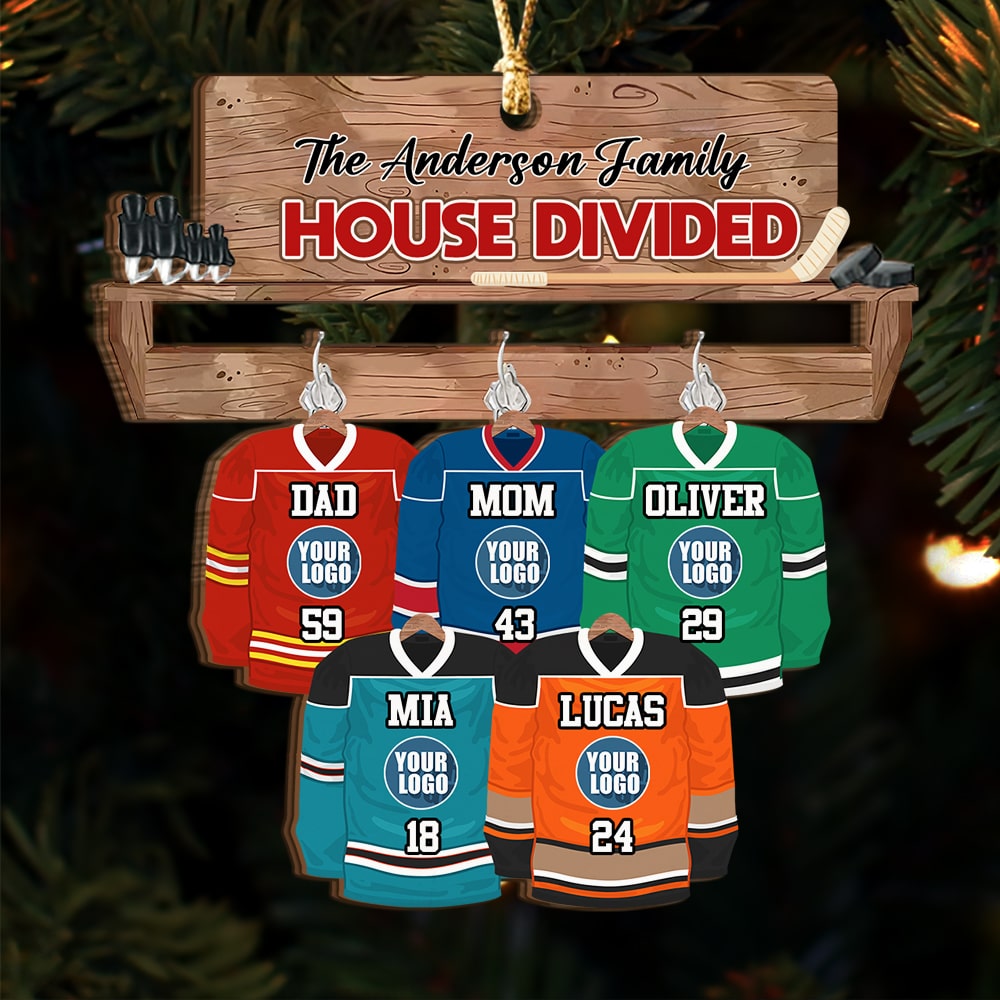 Personalized Ice Hockey Family Christmas Ornament Ornament PopCulturePrints