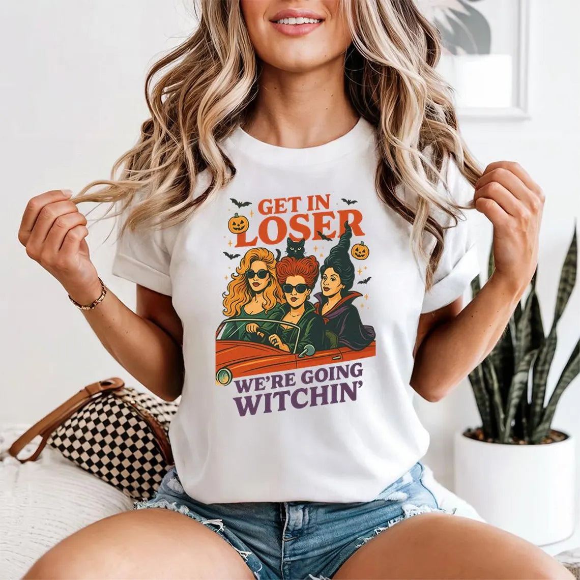 Get In Loser, We’re Going Witchin’ Vintage Shirt - Personalized Gift for Halloween Lovers Shirts PopCulturePrints