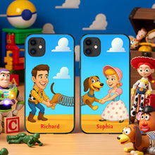 Load image into Gallery viewer, &quot;Cherish Your Love Story!&quot; - Personalized Cartoon Couple Phone Case - Custom Gifts for Couples Phone Case PopCulturePrints
