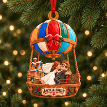 Load image into Gallery viewer, "Love Takes Flight" - Personalized Forever Adventure Couple Ornament - Unique Romantic Gift for Couples
