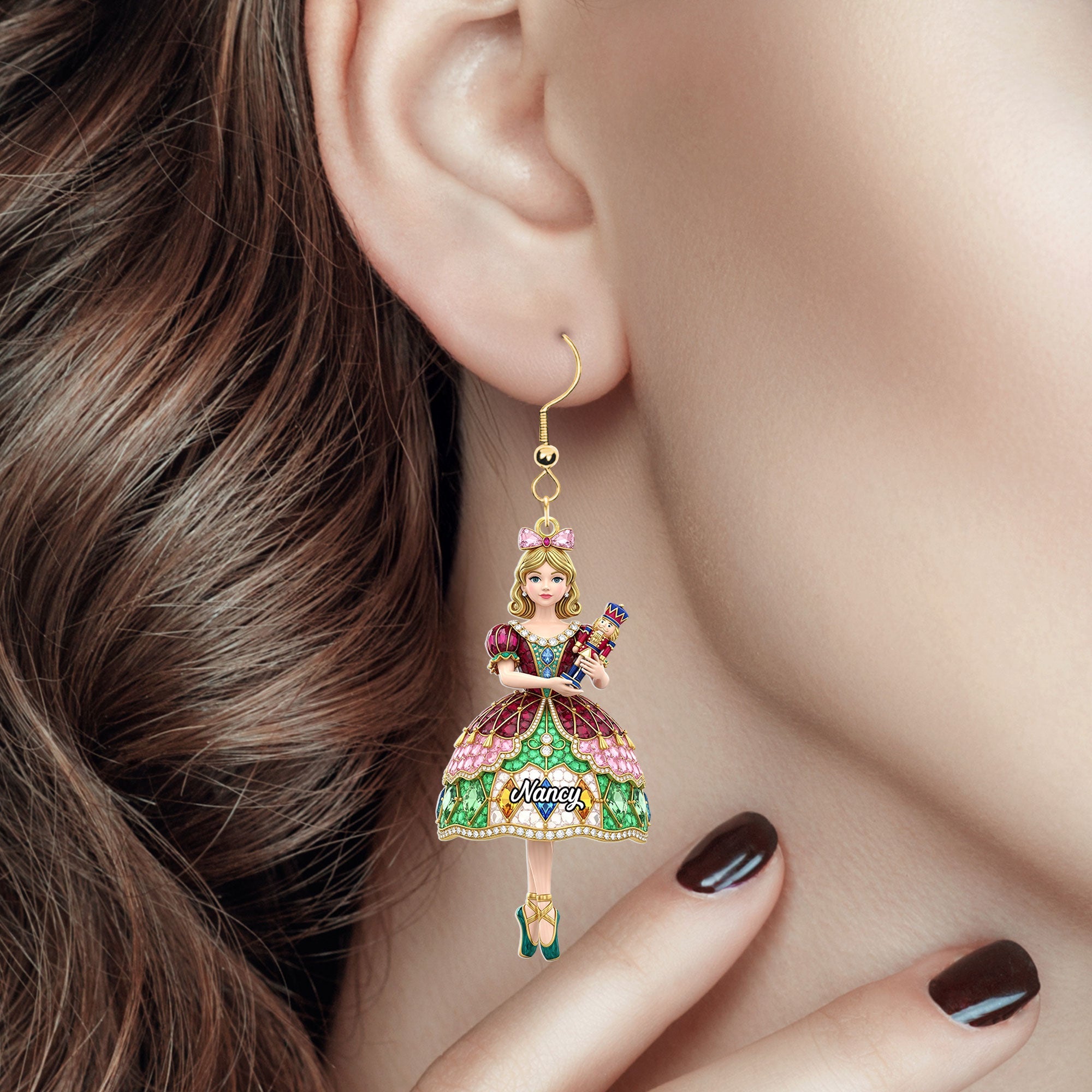 Dance in Elegance: Personalized Ballet Earrings - Custom Gifts for Ballet Lovers Earrings PopCulturePrints