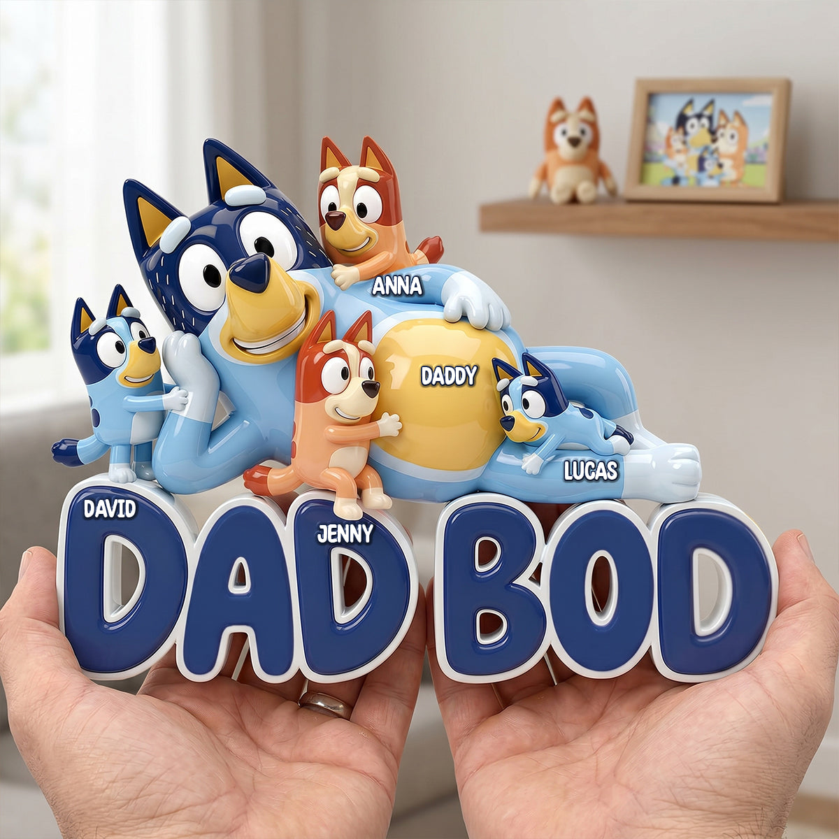 "Celebrate Dad's Unique Charm with Our Dad Bod Acrylic Plaque - Personalized Gifts for Dads, Grandpas, and More!" Shaped Plaques PopCulturePrints