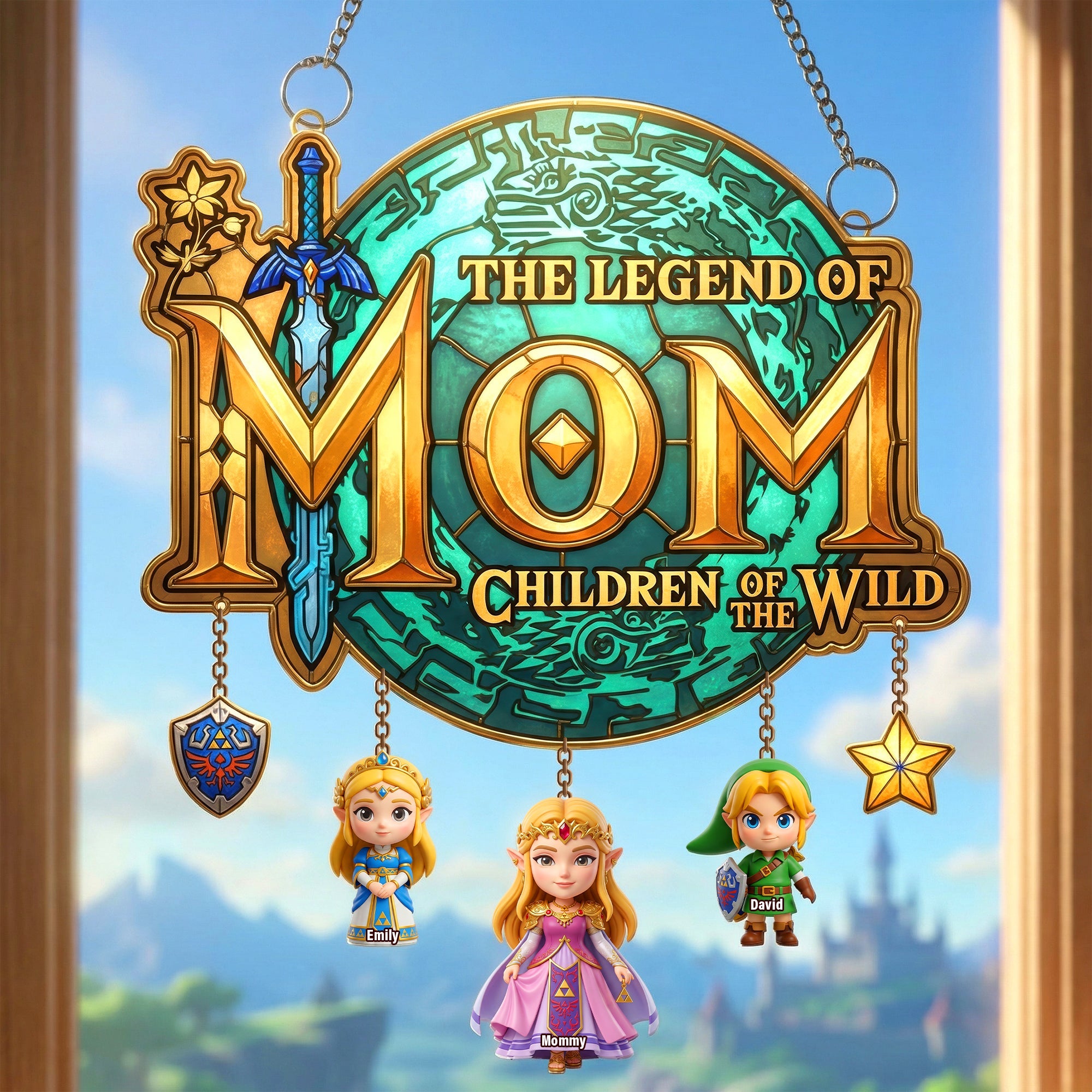 Embrace the Epic Mom Journey – Suncatcher, Personalized Gift for Moms Ornament PopCulturePrints