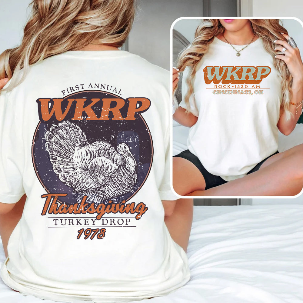 Retro WKRP Thanksgiving Turkey Drop Shirt