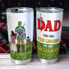 Load image into Gallery viewer, Personalized Legend Dad Tumbler - Custom Names &amp; Design Tumbler Cup PopCulturePrints
