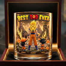 Load image into Gallery viewer, "Best Dad Ever" - Custom Round Glass Gift for Any Dad Glass PopCulturePrints
