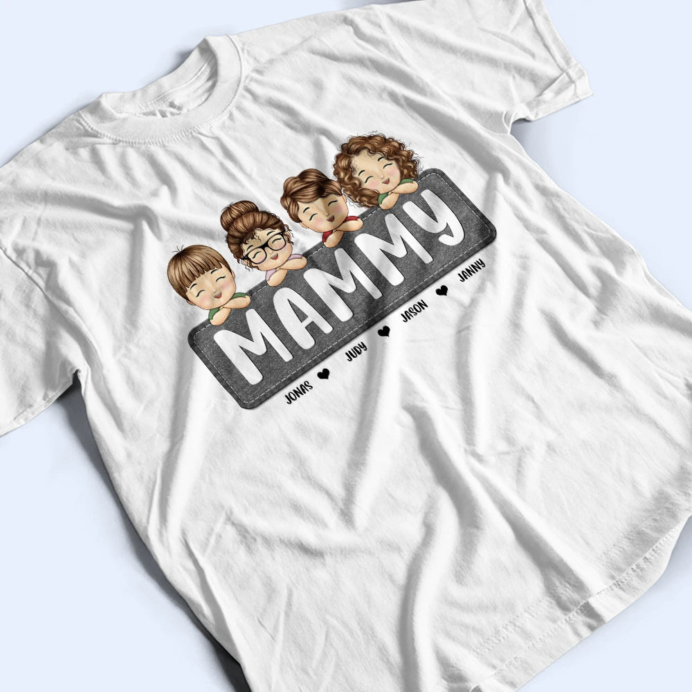 Cherish Every Moment - Personalized Jeans Pattern T-Shirt for Nana and Kids T-shirt PopCulturePrints