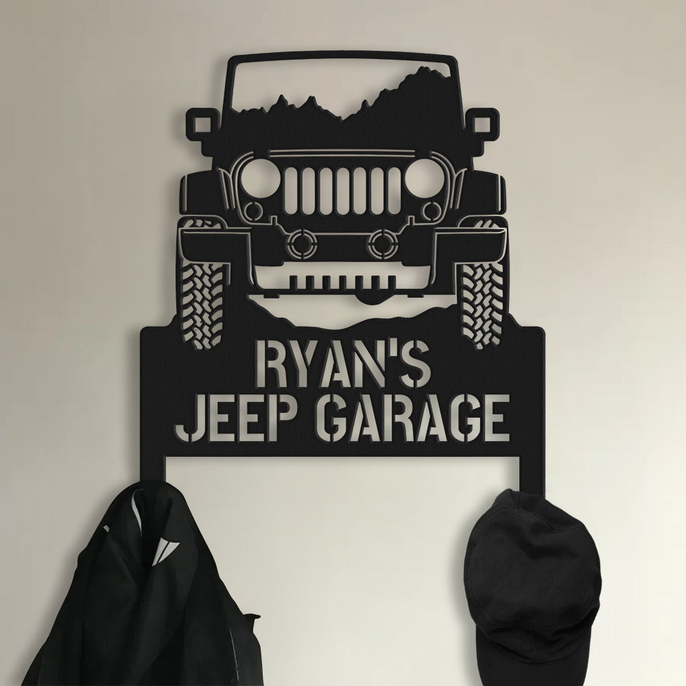 Personalized Jeep Garage Metal Sign - Custom Car Lover's Gift