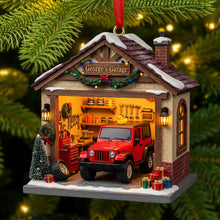 Load image into Gallery viewer, “The Perfect Garage for Every Off-Road Lover” - Off Road Car Garage Miniature Ornament - Personalized Gift for Anyone Who Loves Adventure Ornament PopCulturePrints
