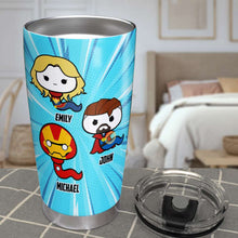Load image into Gallery viewer, Funny Personalized Superhero Tumbler - Happy Father&#39;s Day Gift Coffee Mug PopCulturePrints
