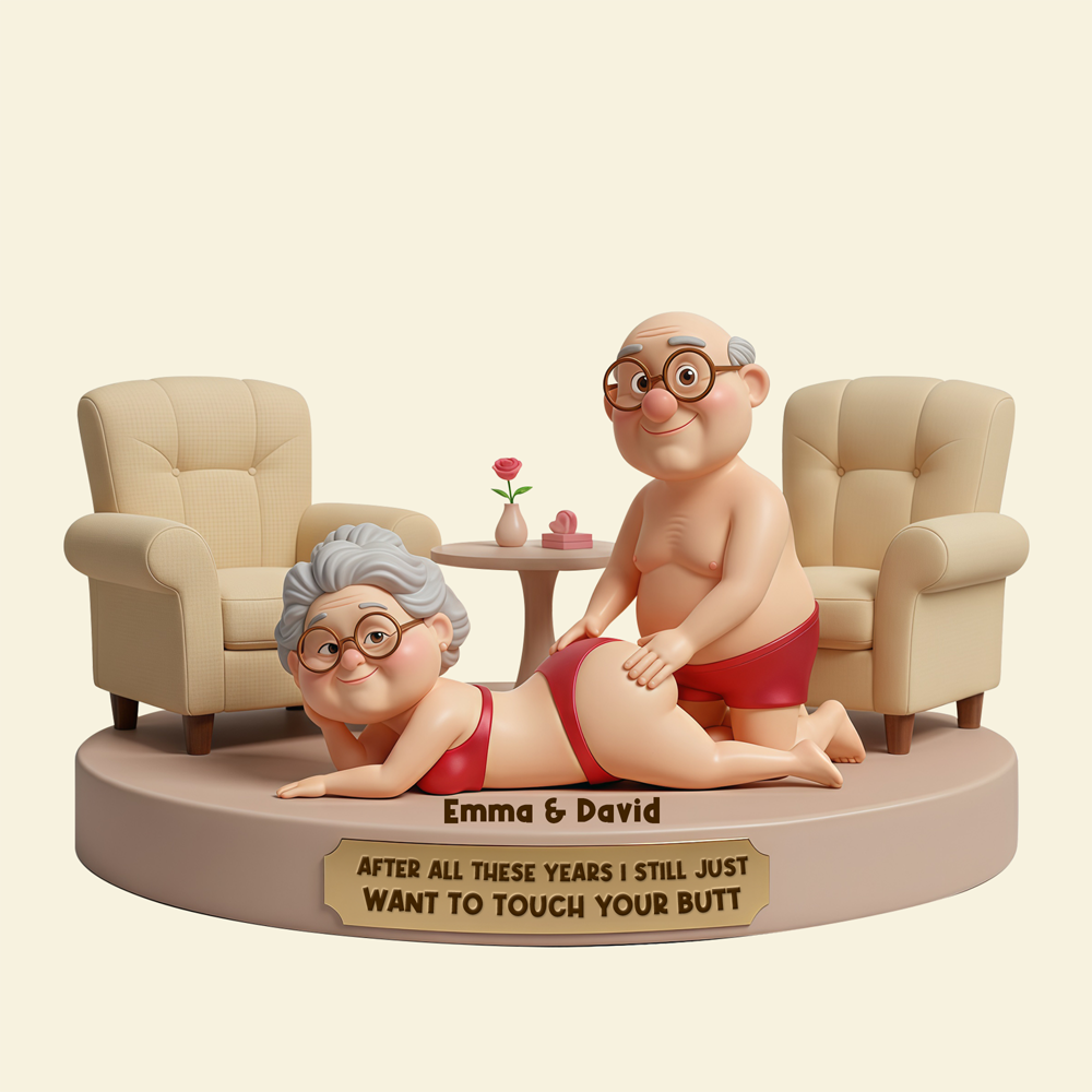 Funny Old Couple Acrylic Plaque - A Personalized Gift to Bring Laughter to Your Loved One Shaped Plaques PopCulturePrints