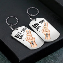 Load image into Gallery viewer, “Our Family, Our Strength” - Personalized Aluminum Keychain - Gift for Dad, Grandfather, and Family Members Aluminum Keychain PopCulturePrints
