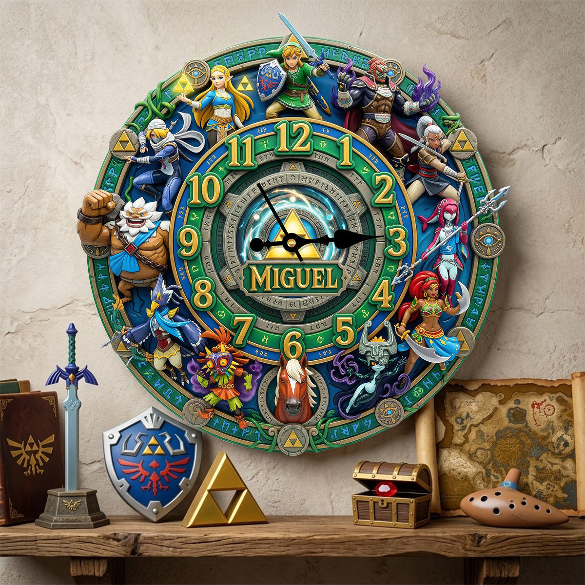 Legendary Fantasy Warriors Acrylic Hanging Wall Clock - Personalized Gift for Every Fan Hanging Wall Clock PopCulturePrints