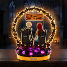 Load image into Gallery viewer, “Till Death Do Us Part” - Personalized Dark Romance Light Box - Unique Gift for Couples and Loved Ones Light Box PopCulturePrints
