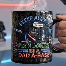 Load image into Gallery viewer, I Keep All My Dad Jokes - Personalized Universe Magic Mug - Ideal Gift for Dads, Grandpas, and Daddy Figures Coffee Mug PopCulturePrints
