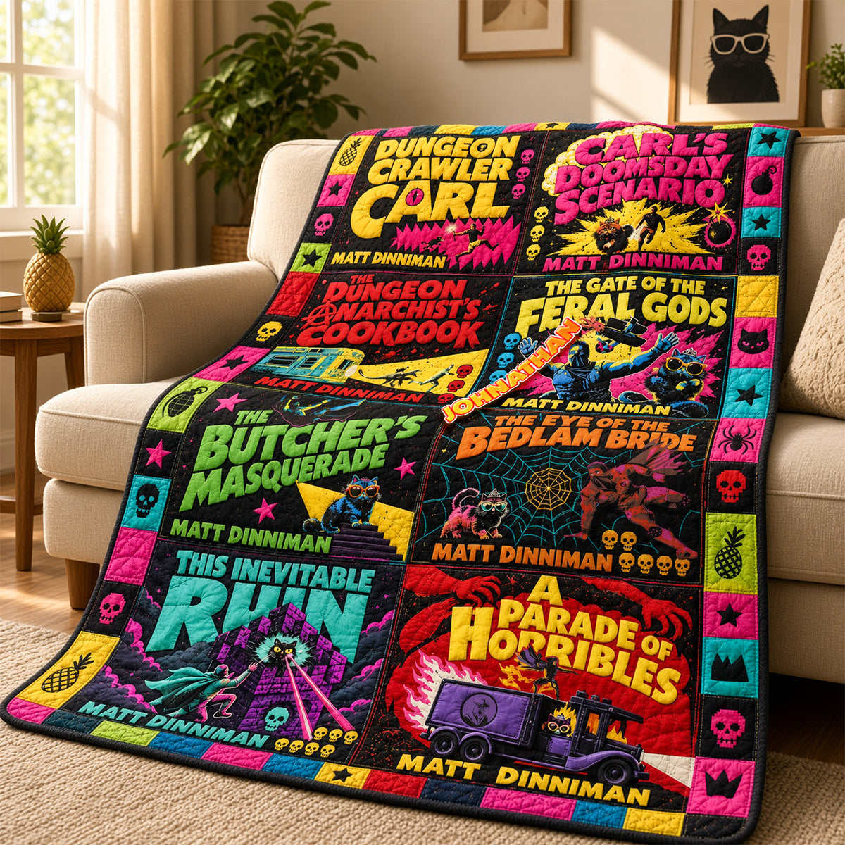 “Unleash Your Adventure Spirit” - Survival Challenge Blanket - Personalized Gift for Gamers and Horror Fans Blanket PopCulturePrints