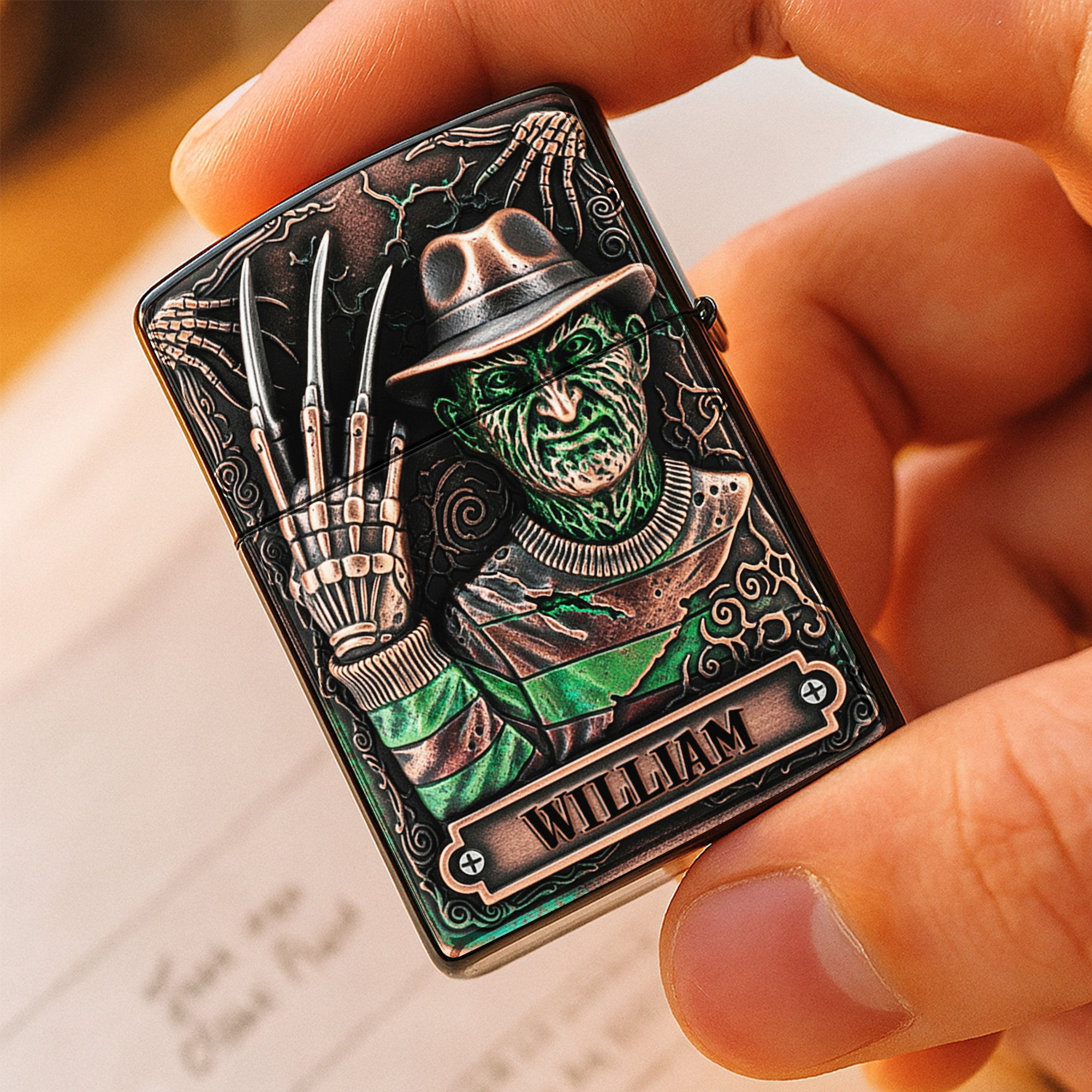 “Ignite Your Fears” - Creepy Movie Characters Lighter - Personalized Gift for Horror Fans Lighter PopCulturePrints