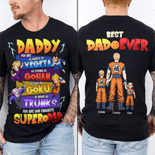 Load image into Gallery viewer, “Best Dad Ever” - Personalized Dragon Dad Shirt - Gift for Dad, Grandpa, and Super Dads Shirts PopCulturePrints
