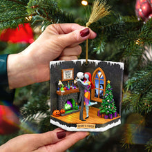 Load image into Gallery viewer, Love&#39;s Embrace - Personalized Couple Acrylic Ornament for Christmas Ornament PopCulturePrints

