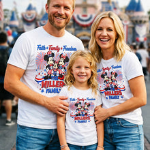 Load image into Gallery viewer, “Faith, Family, Freedom” – Personalized 4th of July Shirt for Families
