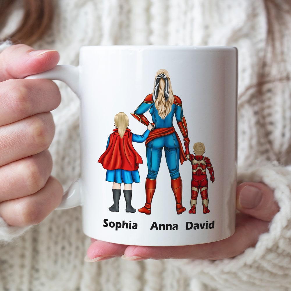 Superhero Dad Personalized Mug - Gift for Father Coffee Mug PopCulturePrints