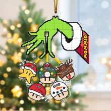 Load image into Gallery viewer, Personalized Family Christmas Ornament - Pixel Art Design Ornament PopCulturePrints

