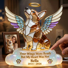 Load image into Gallery viewer, Your Wings Were Ready, But My Heart Was Not - Custom Pet Angel Memorial Light Box Light Box PopCulturePrints
