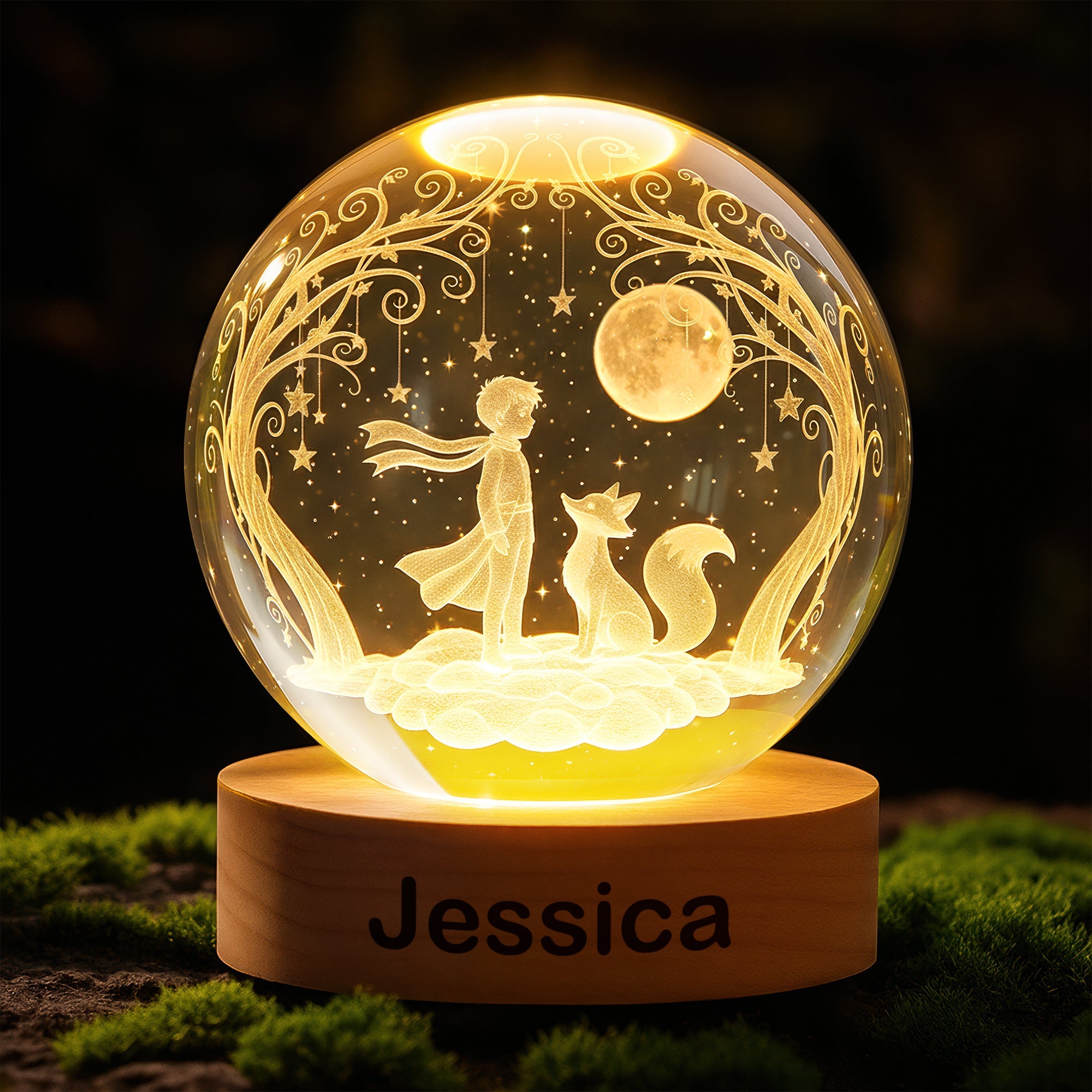 ✨ "Dream Big, Shine Bright" - Starry Dream Boy Crystal Night Light - Personalized Gift Night Lights PopCulturePrints